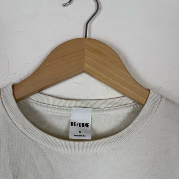 Re/Done Classic Nope Tee Shirt Vintage White Cotton - Picture 5 of 8